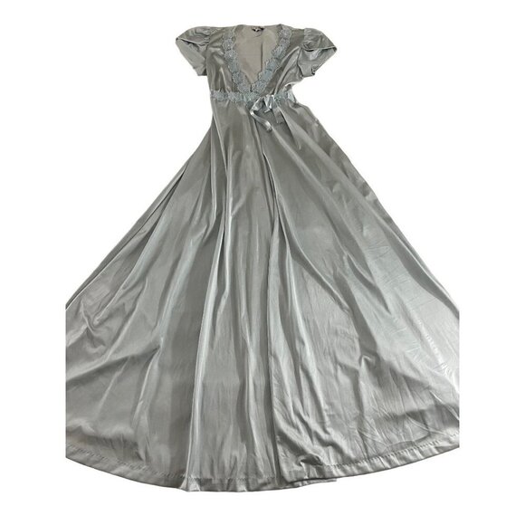 Vintage Rosa Pulea-Szule Lily Of France Front Tie bath Robe - Petite - Picture 1 of 12